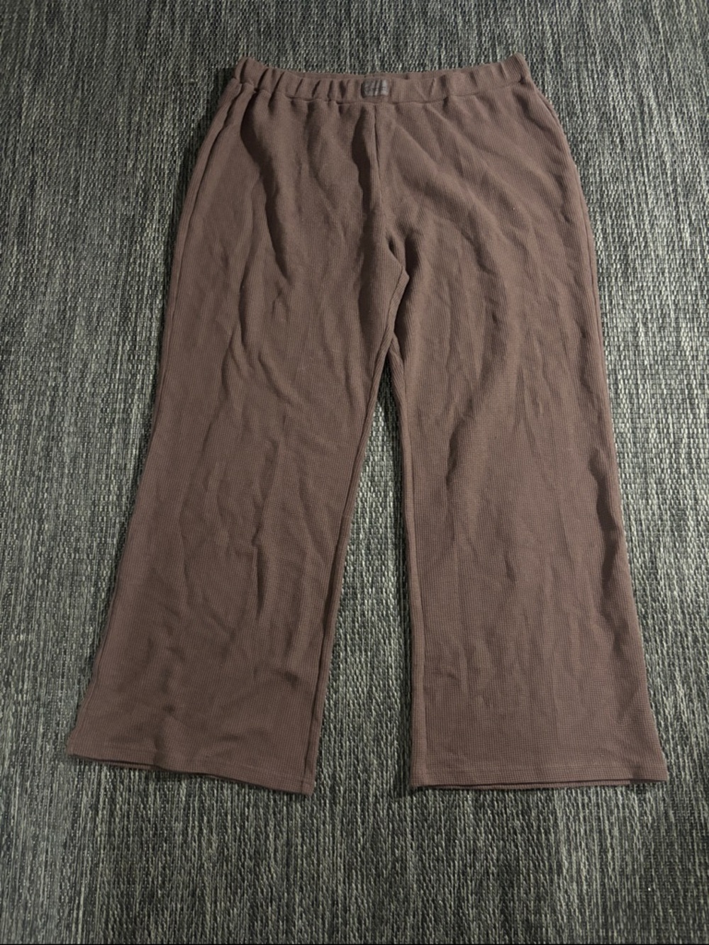 Comfrt Men's Waffle Lounge Pants Comfy Straight Leg Elastic Waist